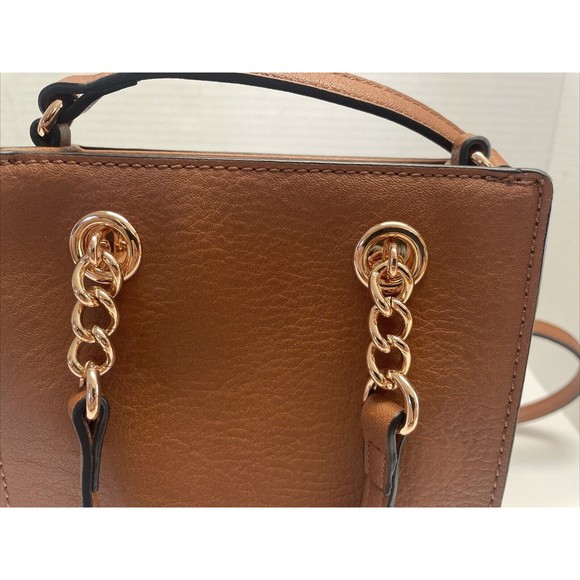 LC Lauren Conrad Kylie Chain Crossbody Bag Saddle Color With  Adjustable Straps - Picture 7 of 12